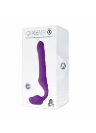 Лиловый безремневой страпон Queens M - Adrien Lastic - купить с доставкой в Казани