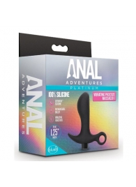 Черный анальный вибратор Silicone Vibrating Prostate Massager 01 - 10,8 см. - Blush Novelties - в Казани купить с доставкой
