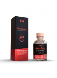 Массажный гель с ароматом клубники Strawberry - 30 мл. - INTT - купить с доставкой в Казани