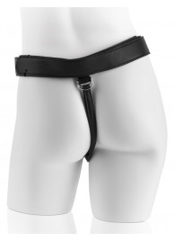 Страпон с телесной насадкой 7  Uncut with Strap on Harness - 18 см. - Pipedream - купить с доставкой в Казани