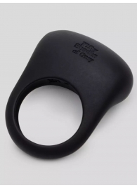 Черное эрекционное виброкольцо Sensation Rechargeable Vibrating Love Ring - Fifty Shades of Grey - в Казани купить с доставкой