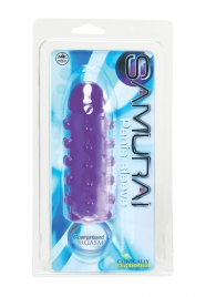 Закрытая фиолетовая насадка с пупырышками SAMURAI PENIS SLEEVE PURPLE - 14,5 см. - NMC - в Казани купить с доставкой