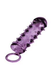 Закрытая фиолетовая насадка с пупырышками SAMURAI PENIS SLEEVE PURPLE - 14,5 см. - NMC - в Казани купить с доставкой