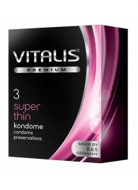 Ультратонкие презервативы VITALIS PREMIUM super thin - 3 шт. - Vitalis - купить с доставкой в Казани