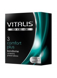 Контурные презервативы VITALIS PREMIUM comfort plus - 3 шт. - Vitalis - купить с доставкой в Казани