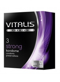 Презервативы с утолщенной стенкой VITALIS PREMIUM strong - 3 шт. - Vitalis - купить с доставкой в Казани