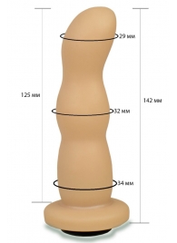 Телесная рельефная насадка Harness - 14,2 см. - LOVETOY (А-Полимер) - купить с доставкой в Казани