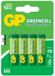 Батарейки солевые GP GreenCell AAA/R03G - 4 шт. - Элементы питания - купить с доставкой в Казани