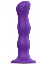 Фиолетовая насадка Strap-On-Me Dildo Geisha Balls size M - Strap-on-me - купить с доставкой в Казани