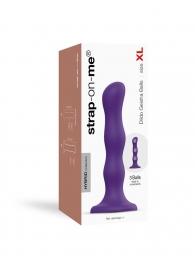 Фиолетовая насадка Strap-On-Me Dildo Geisha Balls size XL - Strap-on-me - купить с доставкой в Казани