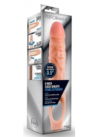 Телесная насадка на пенис 9 Inch Cock Sheath Extender - 22,2 см. - Blush Novelties - в Казани купить с доставкой