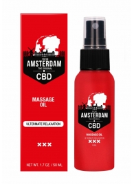 Стимулирующее массажное масло CBD from Amsterdam Massage Oil - 50 мл. - Shots Media BV - купить с доставкой в Казани