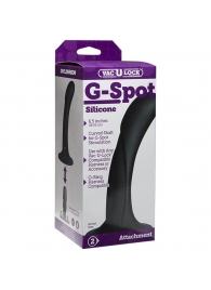 Черная изогнутая насадка Vac-U-Lock G-Spot - 16,5 см. - Doc Johnson - купить с доставкой в Казани