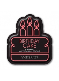 Лубрикант на водной основе со вкусом торта с кремом Wicked Aqua Birthday cake - 3 мл. - Wicked - купить с доставкой в Казани