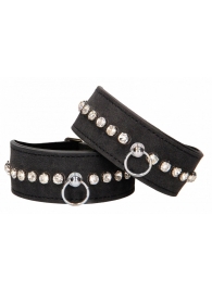 Черные поножи Diamond Studded Ankle Cuffs - Shots Media BV - купить с доставкой в Казани