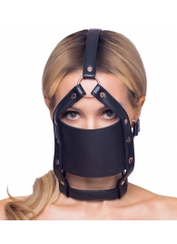 Черный намордник с кляпом-шаром Head Harness With A Gag - Orion - купить с доставкой в Казани