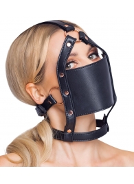 Черный намордник с кляпом-шаром Head Harness With A Gag - Orion - купить с доставкой в Казани