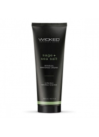 Массажный легкий крем WICKED Sage plus Sea Salt - 120 мл. - Wicked - купить с доставкой в Казани