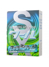 Презервативы Sagami Xtreme Mint с ароматом мяты - 3 шт. - Sagami - купить с доставкой в Казани