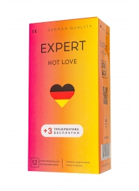 Презервативы EXPERT Hot Love с разогревающим эффектом - 12 шт.(+3 в подарок) - Expert - купить с доставкой в Казани