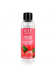 Массажное масло Sexy Sweet Nectar Lychee с феромонами и ароматом личи - 75 мл. - Биоритм - купить с доставкой в Казани