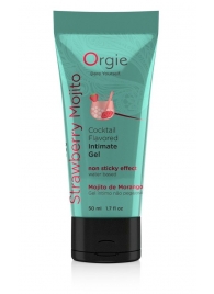 Съедобный интимный гель Orgie Lube Tube Cocktail Strawberry Mojito - 50 мл. - ORGIE - купить с доставкой в Казани