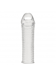 Текстурированная насадка на пенис Clear Textured Penis Enhancing Sleeve Extension - 16,5 см. - BlueLine - в Казани купить с доставкой