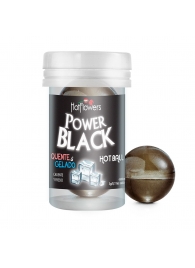 Интимный гель Power Black Hot Ball с охлаждающе-разогревающим эффектом (2 шарика по 3 гр.) - HotFlowers - купить с доставкой в Казани