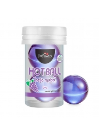 Лубрикант на масляной основе Hot Ball Beija Muito с ароматом винограда (2 шарика по 3 гр.) - HotFlowers - купить с доставкой в Казани