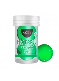 Лубрикант на масляной основе Hot Ball Beija Muito с ароматом мяты (2 шарика по 3 гр.) - HotFlowers - купить с доставкой в Казани