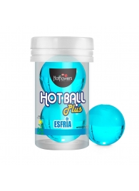 Лубрикант на масляной основе Hot Ball Plus с охлаждающим эффектом (2 шарика по 3 гр.) - HotFlowers - купить с доставкой в Казани