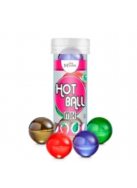 Ароматизированный лубрикант Hot Ball Mix на масляной основе (4 шарика по 3 гр.) - HotFlowers - купить с доставкой в Казани