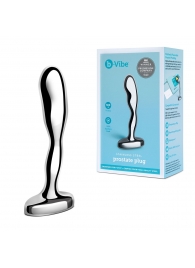 Стальной стимулятор простаты Stainless Steel Prostate Plug - 11,5 см. - b-Vibe - в Казани купить с доставкой