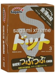 Презервативы Sagami Xtreme FEEL UP с точечной текстурой и линиями прилегания - 3 шт. - Sagami - купить с доставкой в Казани