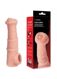 Телесная фантазийная насадка на член Cock Sleeve Size M - KOKOS - в Казани купить с доставкой