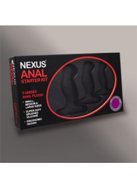 Набор из 3 массажеров простаты чёрного цвета NEXUS ANAL STARTER KIT - Nexus Range - в Казани купить с доставкой