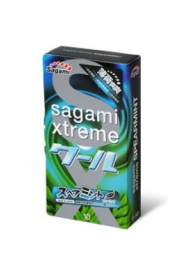 Презервативы Sagami Xtreme Mint с ароматом мяты - 10 шт. - Sagami - купить с доставкой в Казани