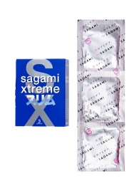 Розовые презервативы Sagami Xtreme FEEL FIT 3D - 3 шт. - Sagami - купить с доставкой в Казани