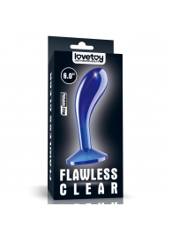 Синяя анальная втулка Flawless Clear Prostate Plug 6.0 - 15 см. - Lovetoy - в Казани купить с доставкой