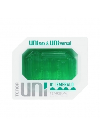 Зеленый мастурбатор-стимулятор Tenga Uni Emerald - Tenga - в Казани купить с доставкой