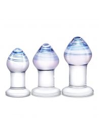 Набор из 3 стеклянных анальных пробок Pleasure Droplets Plug Set - Glas