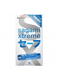 Презервативы Sagami Xtreme Ultrasafe с двойным количеством смазки - 10 шт. - Sagami - купить с доставкой в Казани