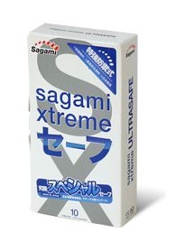 Презервативы Sagami Xtreme Ultrasafe с двойным количеством смазки - 10 шт. - Sagami - купить с доставкой в Казани