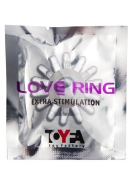 Прозрачное гелевое эрекционное кольцо с шипиками - Toyfa Basic - в Казани купить с доставкой