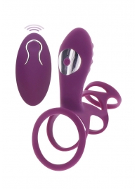 Фиолетовая эрекционная вибронасадка Halo Halo C-Ring Sleeve - Toy Joy - в Казани купить с доставкой