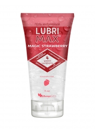 Интимный гель-смазка на водной основе Lubrimax Magic Strawberry - 75 мл. - ИнтелБИО - купить с доставкой в Казани