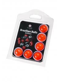 Набор из 6 шариков с массажным маслом Brazilian Balls с ароматом ягод - Secret Play - купить с доставкой в Казани