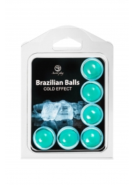 Набор из 6 шариков с массажным маслом Brazilian Balls с охлаждающим эффектом - Secret Play - купить с доставкой в Казани