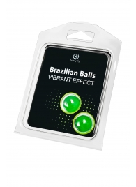 Набор из 2 шариков с массажным маслом Brazilian Balls с эффектом вибрации - Secret Play - купить с доставкой в Казани