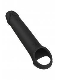 Черная насадка-удлинитель с вибрацией Vibrating Extender With Remote - Dream Toys - в Казани купить с доставкой